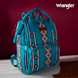 Wrangler Wrangler Allover Aztec Dual Sided Backpack - Turquoise