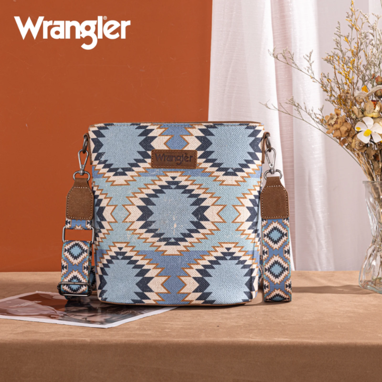 Wrangler Wrangler Aztec Distressed Print Crossbody - Jean