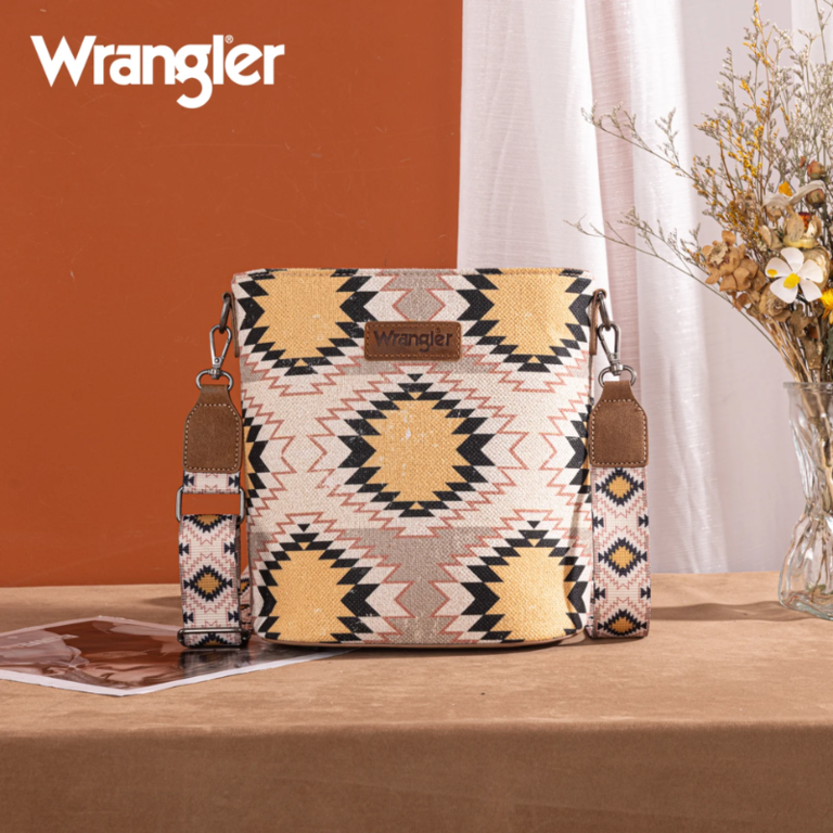 Wrangler Wrangler Aztec Distressed Print Crossbody - Beige