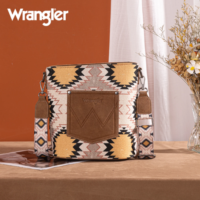 Wrangler Wrangler Aztec Distressed Print Crossbody - Beige