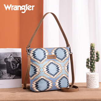 Wrangler Wrangler Aztec Distressed Print Hobo/Crossbody - Jean