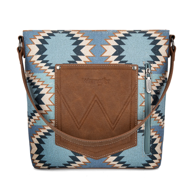 Wrangler Wrangler Aztec Distressed Print Hobo/Crossbody - Jean