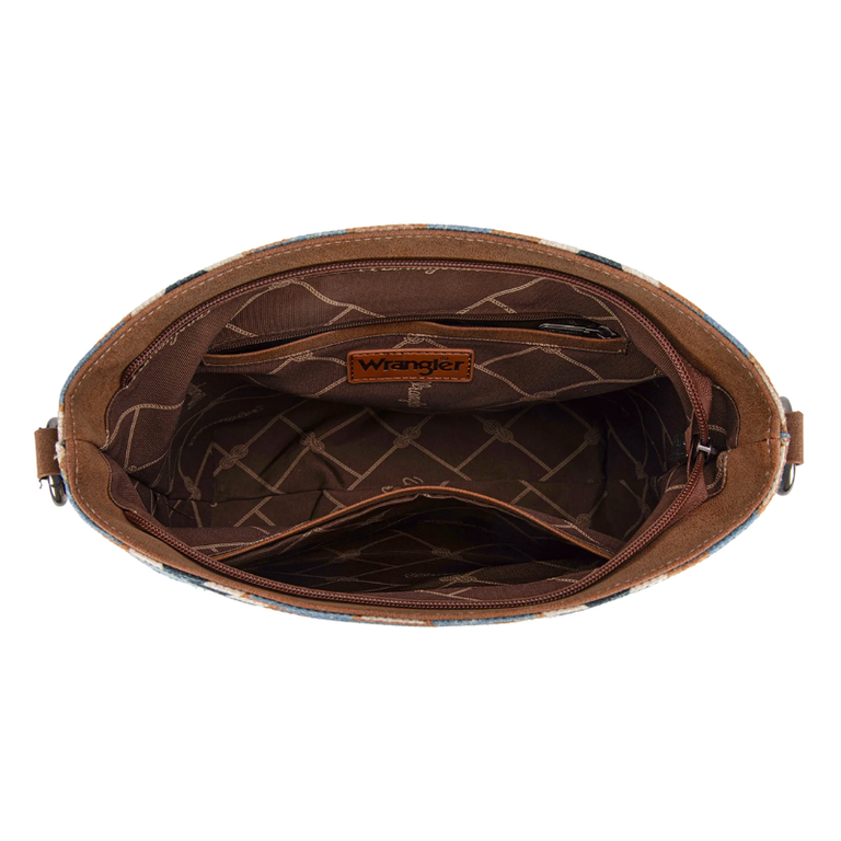 Wrangler Wrangler Aztec Distressed Print Hobo/Crossbody - Jean