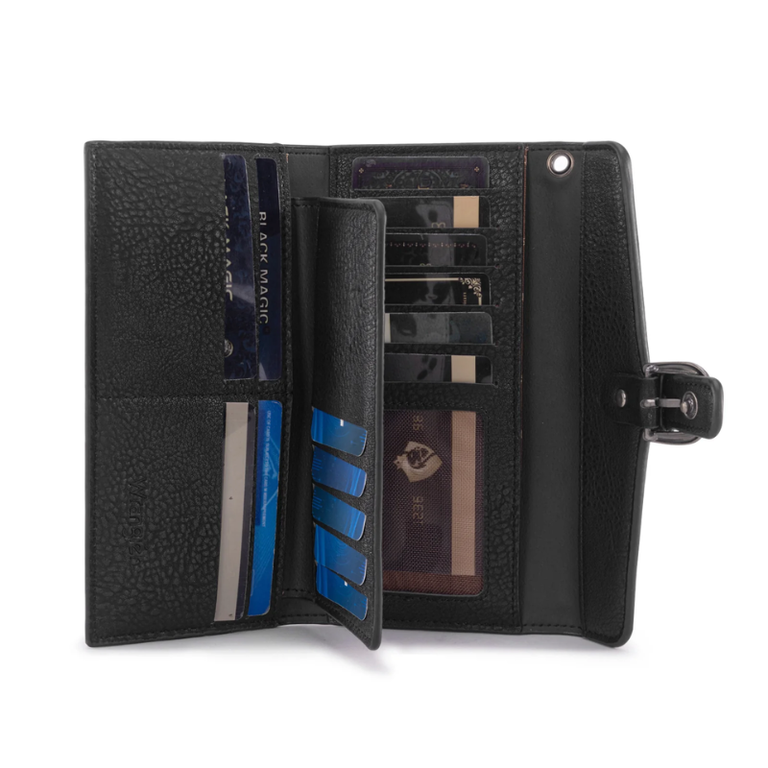 Wrangler Wrangler Trifold RFID Wallet/Wristlet - Black