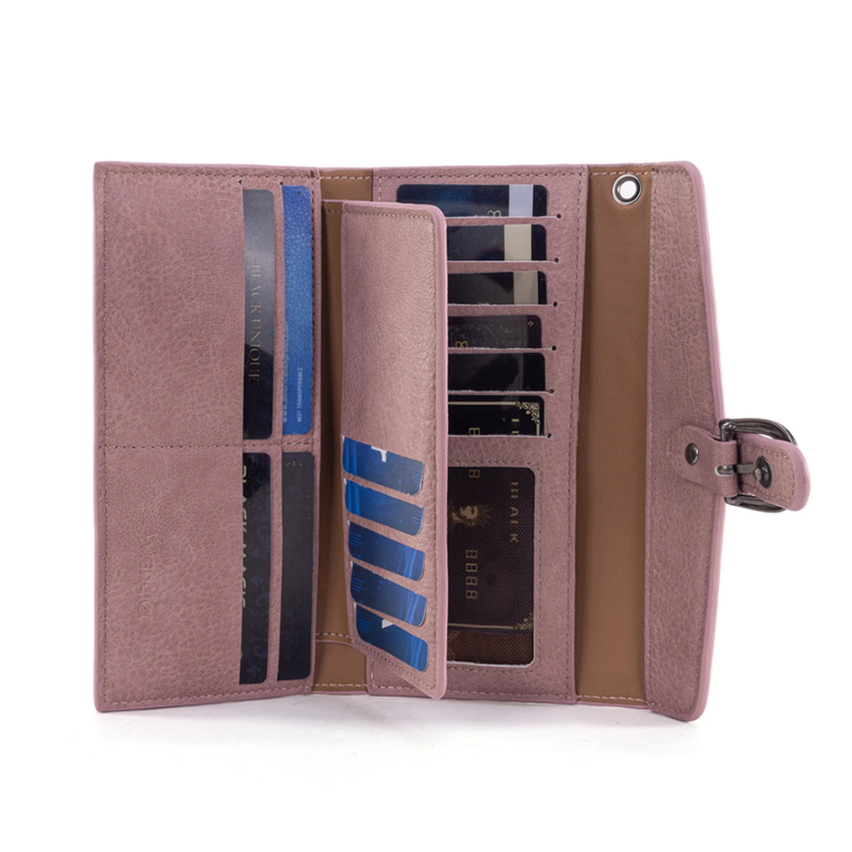 Wrangler Wrangler Trifold RFID Wallet/Wristlet - Pink