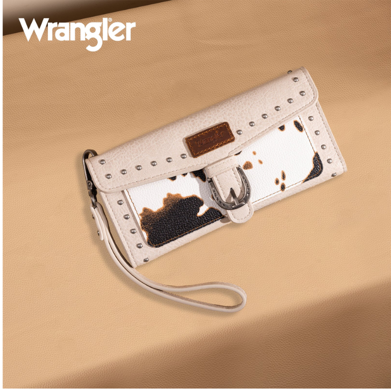 Wrangler Wrangler Trifold RFID Wallet/Wristlet - Beige