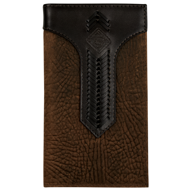 Justin Justin Oiled Texture With Stitched Yoke Rodeo Wallet