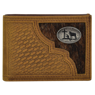 Justin Justin Hair On Cowboy Prayer Bifold Wallet