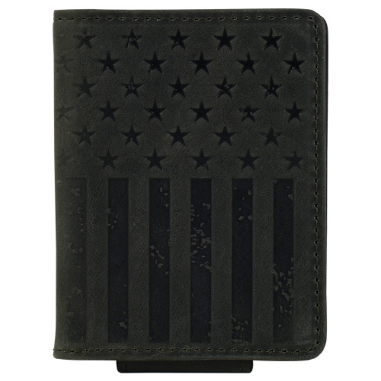 Justin Justin Graphite Flag Bifold Card Wallet