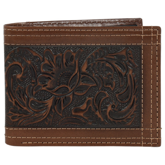 Justin Justin Tooled With Triple Stitch Bifold Wallet