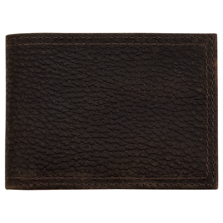 Justin Justin Oiled Textured Leather Bifold Wallet