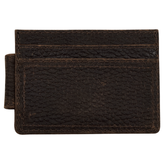 Justin Justin Oiled Texture Slim Card Wallet