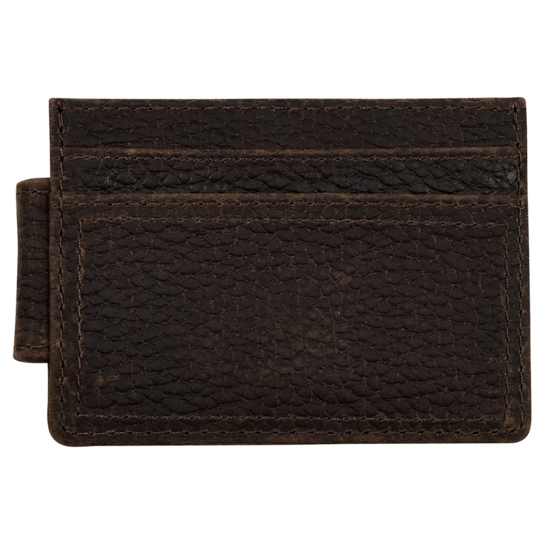Justin Justin Oiled Texture Slim Card Wallet