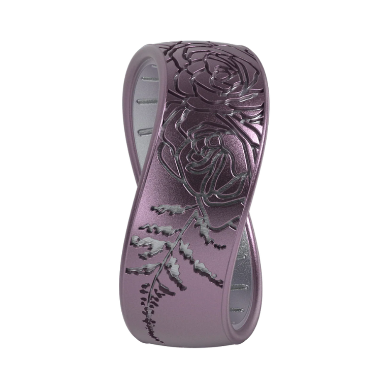 Enso Enso Silicone Ring - Sugar Plum - Soft Plum/Icy Silver