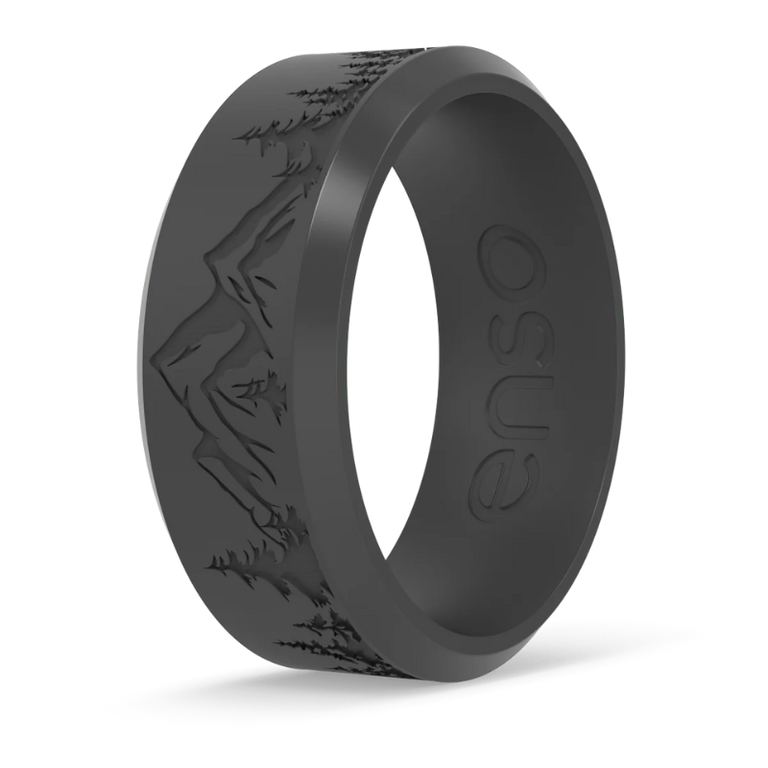 Enso Enso Silicone Ring - Etched Bevel - Slate Peak