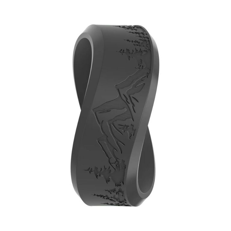 Enso Enso Silicone Ring - Etched Bevel - Slate Peak