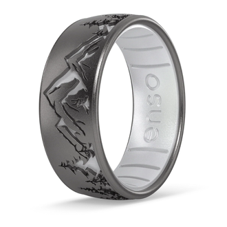 Enso Enso Silicone Ring - Peak - Platinum/Pearl
