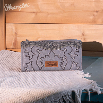 Wrangler Wrangler Embroidered Bifold Wallet - Blue Jean