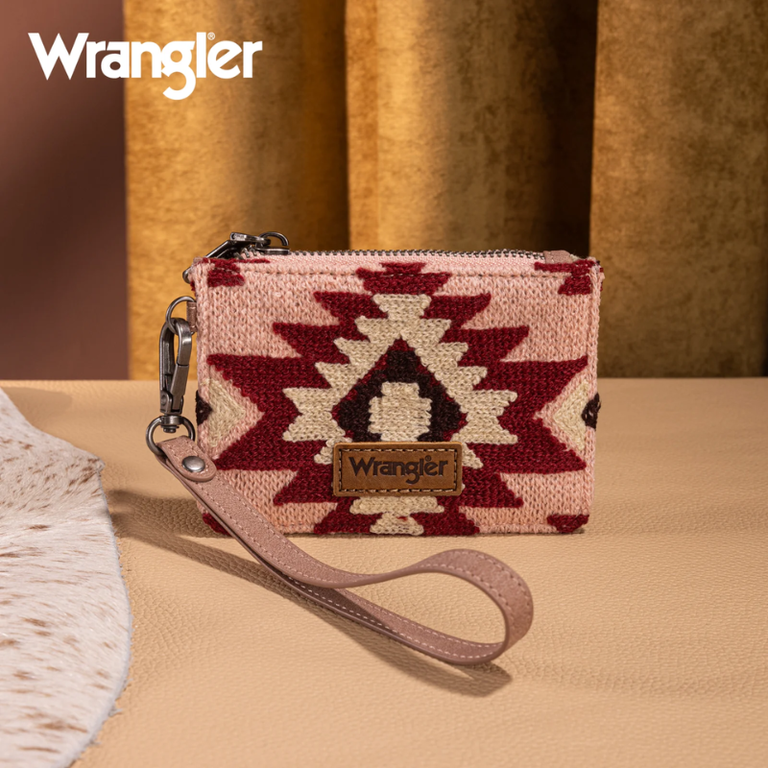 Wrangler Wrangler Aztec Print Card Wallet - Dark Pink