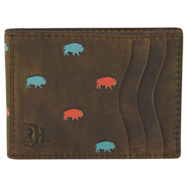 Red Dirt Hat Co Red Dirt Hat Co Bifold Card Case With Bison Pattern