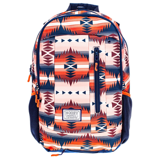 Hooey Hooey Rockstar Backpack - Navy/Coral With Aztec Pattern Accents