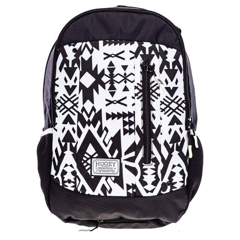 Hooey Hooey Rockstar Backpack - Black/White Aztec Pattern
