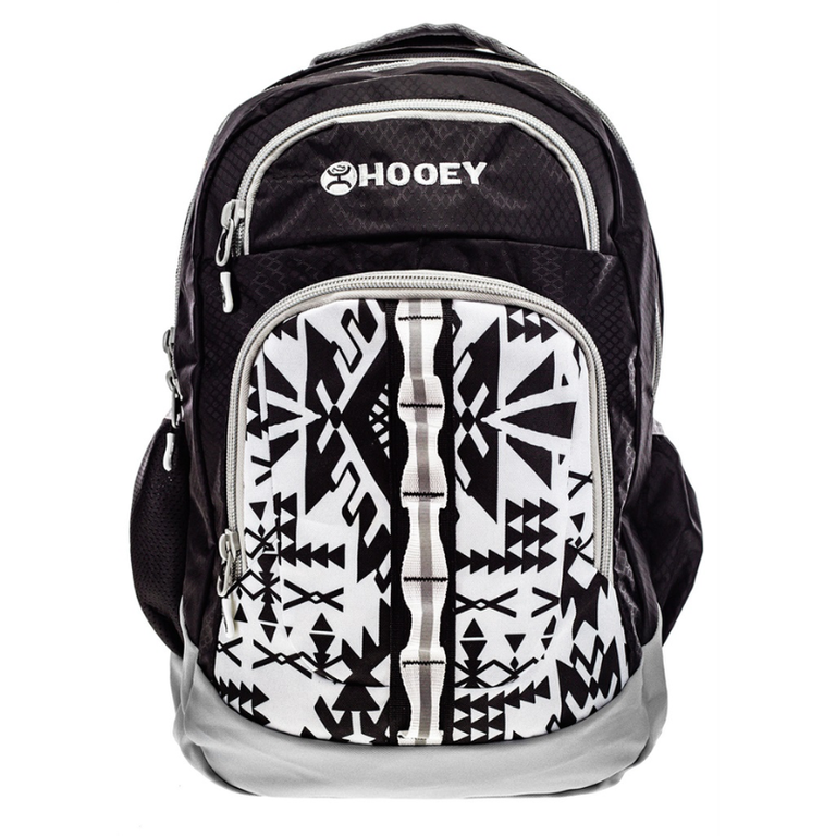 Hooey Hooey Ox Backpack - Black/Grey With Aztec Pattern