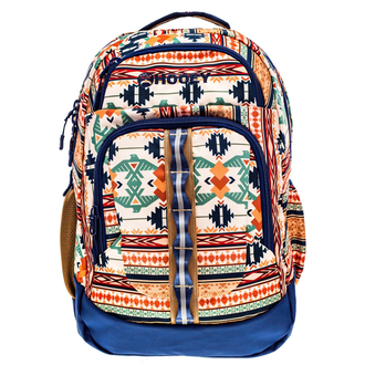 Hooey Hooey Ox Backpack - Tan/Blue Aztec Pattern