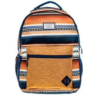 Hooey Hooey Recess Backpack- Baked Clay/Whitecap Grey With Serape Pattern All Over