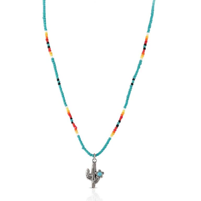 Montana Silversmiths Flowered Saguaro Beaded Attitude Necklace