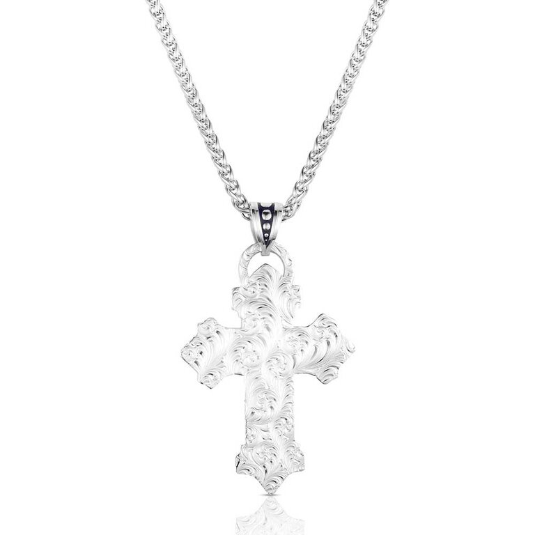 Montana Silversmiths Montana Silversmiths God And Country Cross Necklace