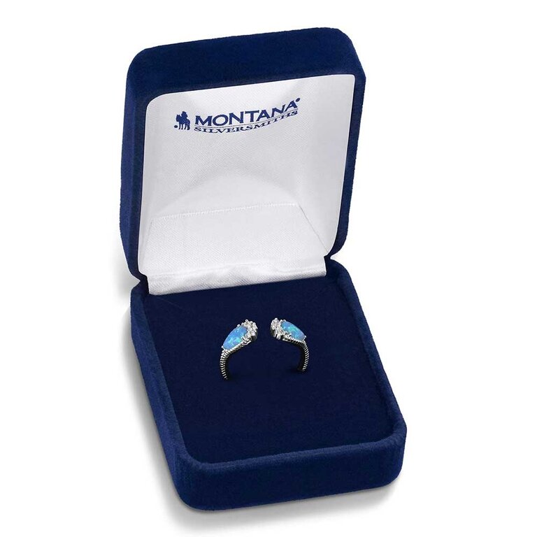 Montana Silversmiths Montana Silversmiths Blue Opal Flare Ring