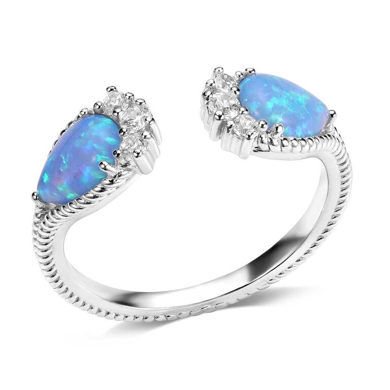Montana Silversmiths Montana Silversmiths Blue Opal Flare Ring