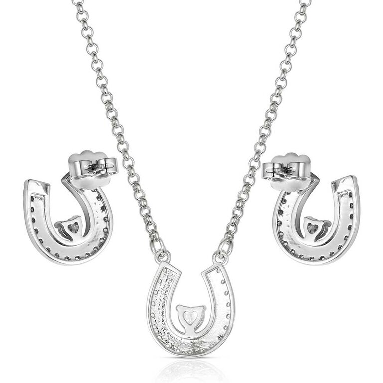 Montana Silversmiths Montana Silversmiths Lovely And Lucky Horseshoe Set