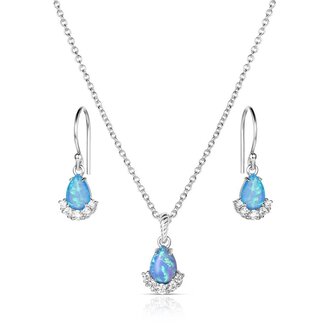 Montana Silversmiths Montana Silversmiths Blue Opal Flare Set