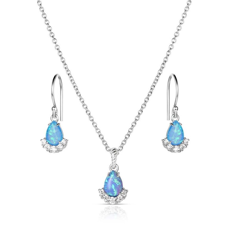 Montana Silversmiths Montana Silversmiths Blue Opal Flare Set