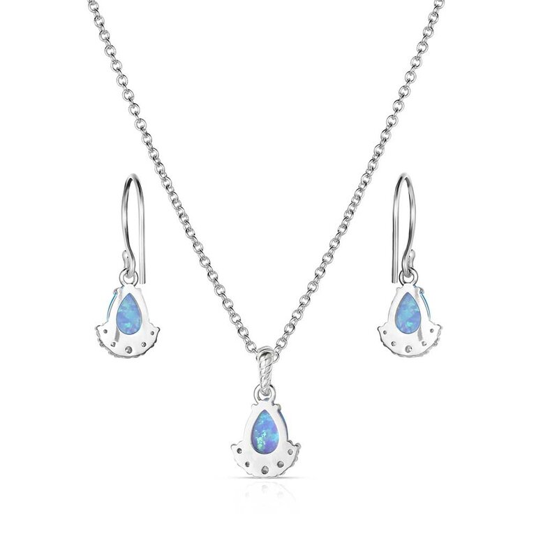 Montana Silversmiths Montana Silversmiths Blue Opal Flare Set
