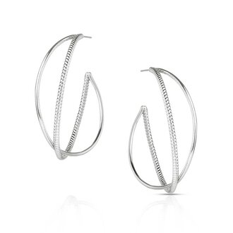 Montana Silversmiths Montana Silversmiths Rope And Radiance Hoop Earrings
