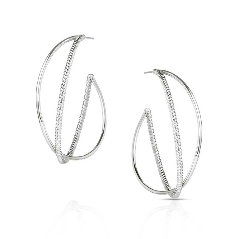 Montana Silversmiths Montana Silversmiths Rope And Radiance Hoop Earrings