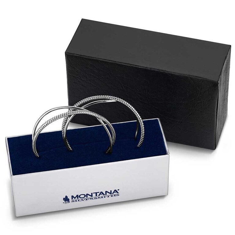 Montana Silversmiths Montana Silversmiths Rope And Radiance Hoop Earrings