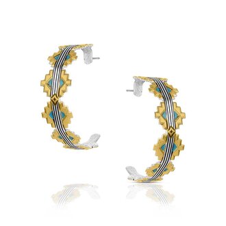 Montana Silversmiths Montana Silversmiths Painted Sky Hoop Earrings