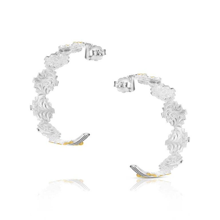 Montana Silversmiths Montana Silversmiths Painted Sky Hoop Earrings