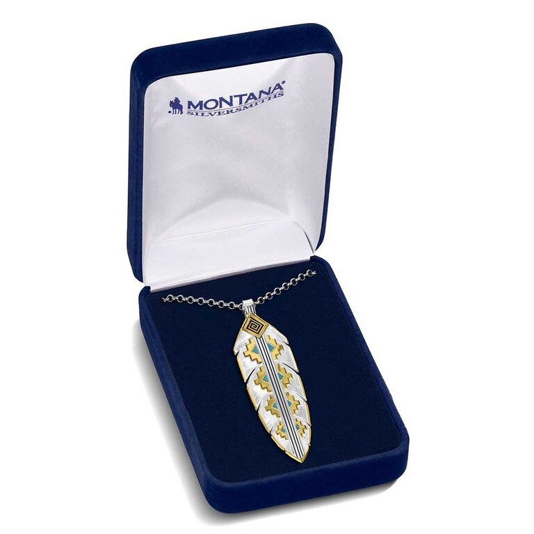 Montana Silversmiths Montana Silversmiths Painted Feather Necklace