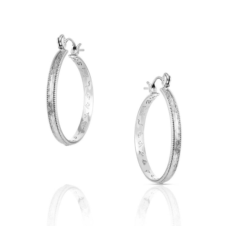 Montana Silversmiths Montana Silversmiths Rustic Serenity Hoop Earrings
