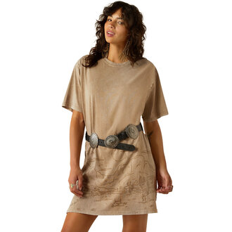 Ariat Ariat Road Trip Tshirt Dress - Greige Mineral Wash