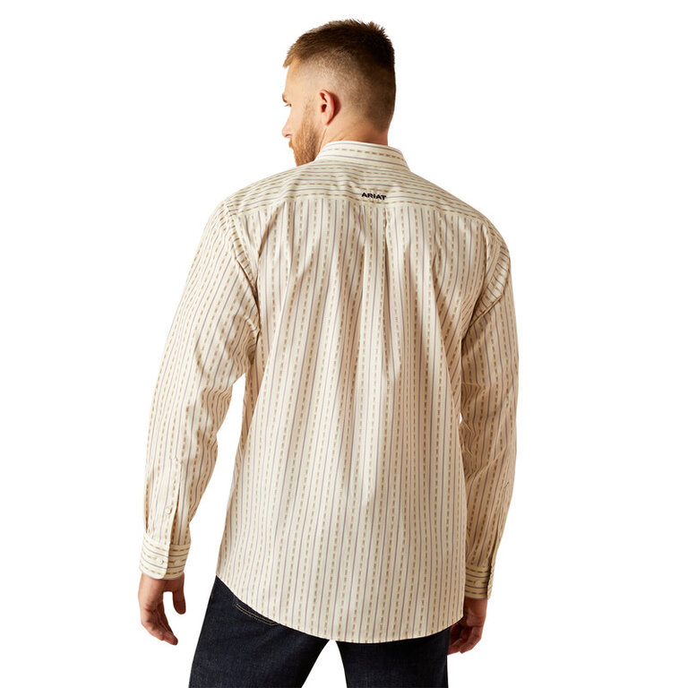 Ariat Ariat Randall Wrinkle Free L/S Shirt - Off White/Purple