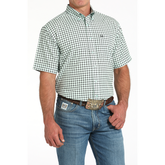Cinch Cinch ArenaFlex S/S Shirt - Plaid Green/Black