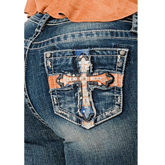 Grace in LA Grace In LA Easy Flare Jeans - Cross - 34" Inseam