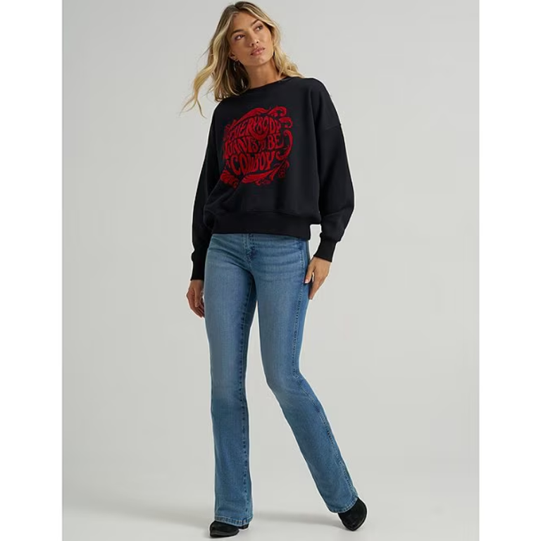 Wrangler Wrangler Everyone Wants To Be A Cowboy Crew Sweatshirt