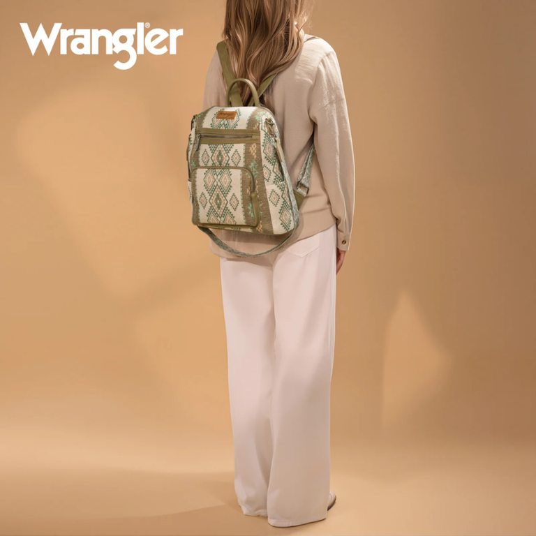 Wrangler Wrangler Aztec Print Backpack - Green